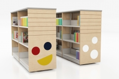 Ven-Rez Custom Library End Panels - Mirror and Smiley Face