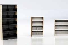 Single sided closed shelving, Ven-Rez